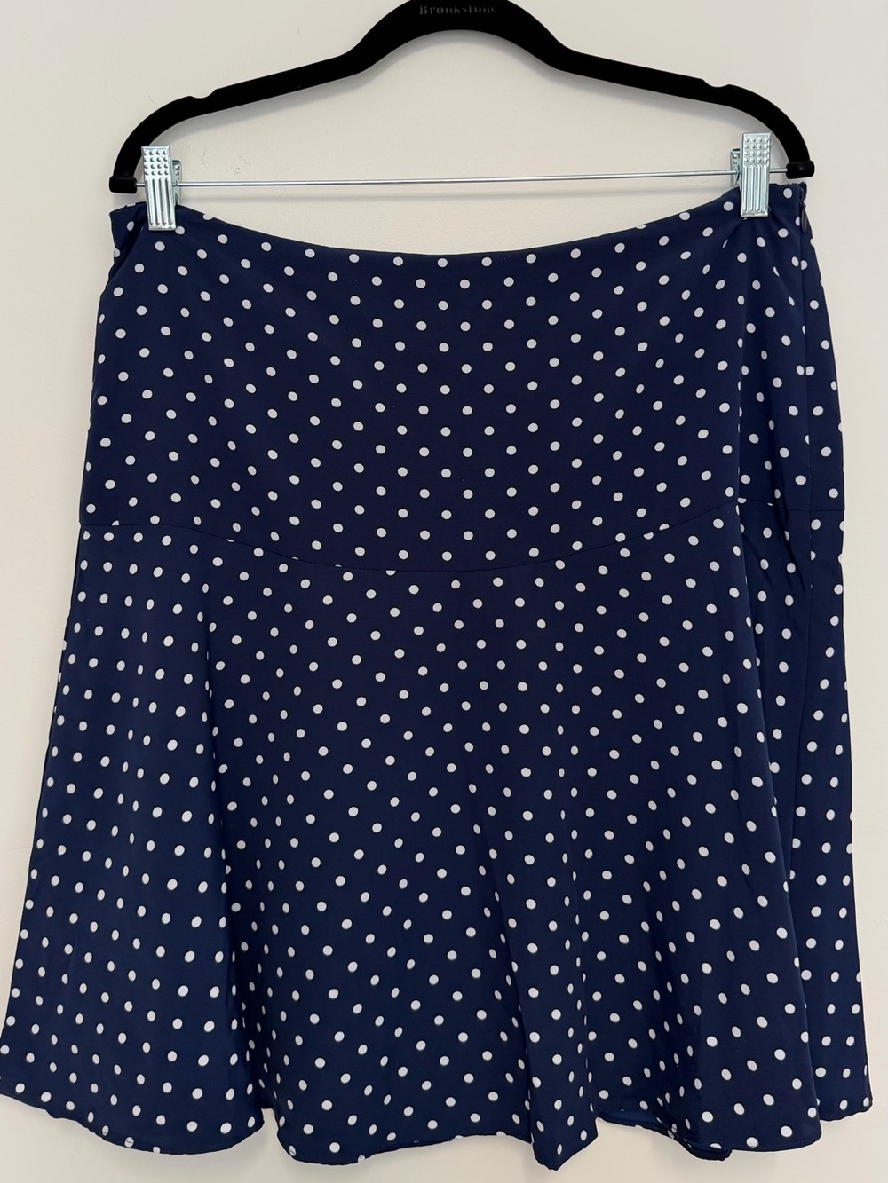 Ralph Lauren Navy and White Polka Dot Skater Skirt